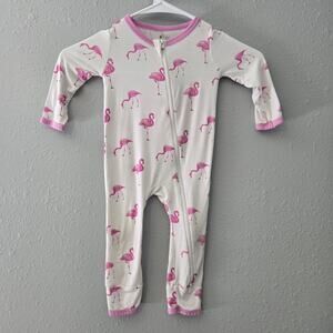Kyte Baby Sleeper Pajamas 12-18 Month Flamingo Footless One Piece Zipper PJS